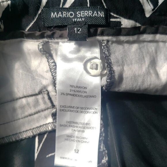 MARIO SERRANI Women's Short Black and White With Pockets Size 12 - Picture 10 of 12